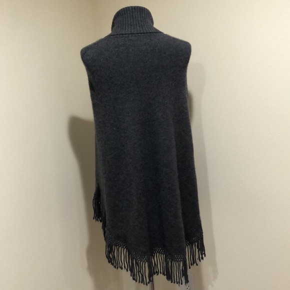 Nordstrom Poncho Sweater One Size Gray Cashmere - Picture 4 of 7
